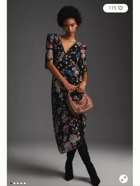 Maeve Dresses & Skirts - Anthropologie Maeve puff-sleeve Midi dress Romantic Cottagecore Prairie Floral